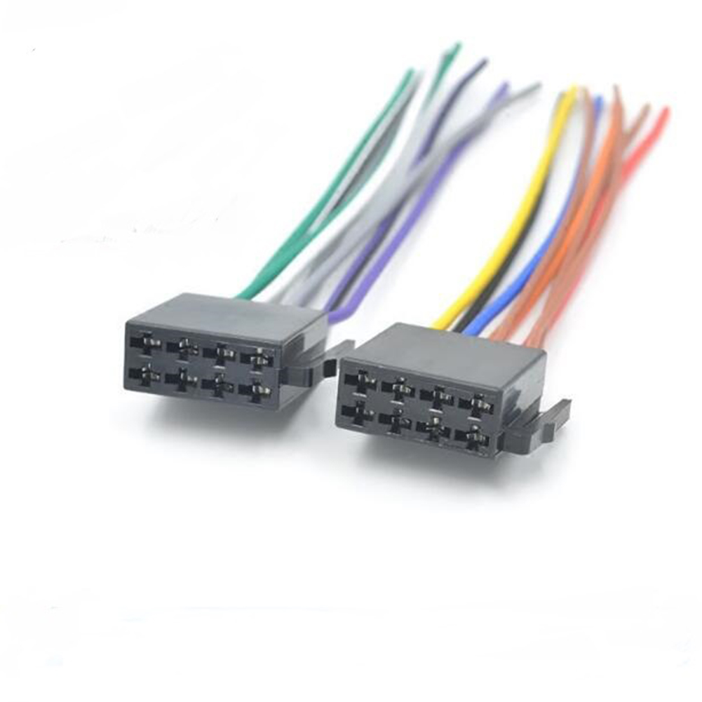 Adaptador de Cable ISO de Radio estéreo para coche, enchufe macho Universal ABS a conector hembra, arnés de cableado, accesorios para automóviles