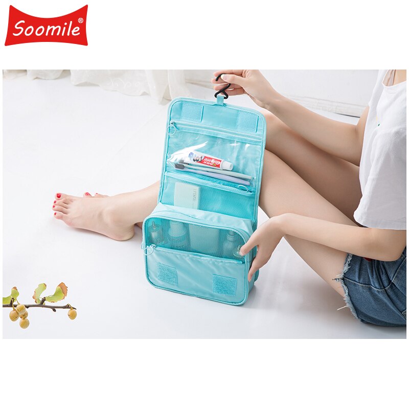 Opknoping Opvouwbare Reistas Vrouwen Mannen Cosmetische Zakken voor Make Tandpasta Toilettas Tandenborstel Handdoek Hoge Capaciteit Bagage