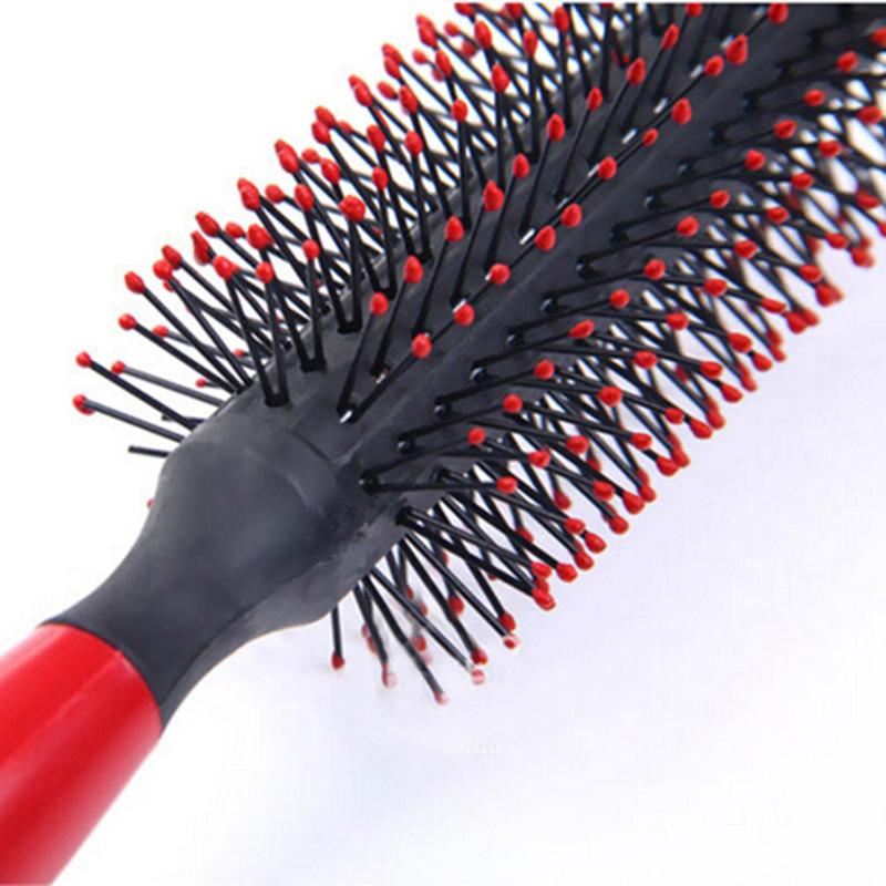 1 stk beskyttende krøllet hår kam radial rund børstehår antistatisk frisør til salonhjem
