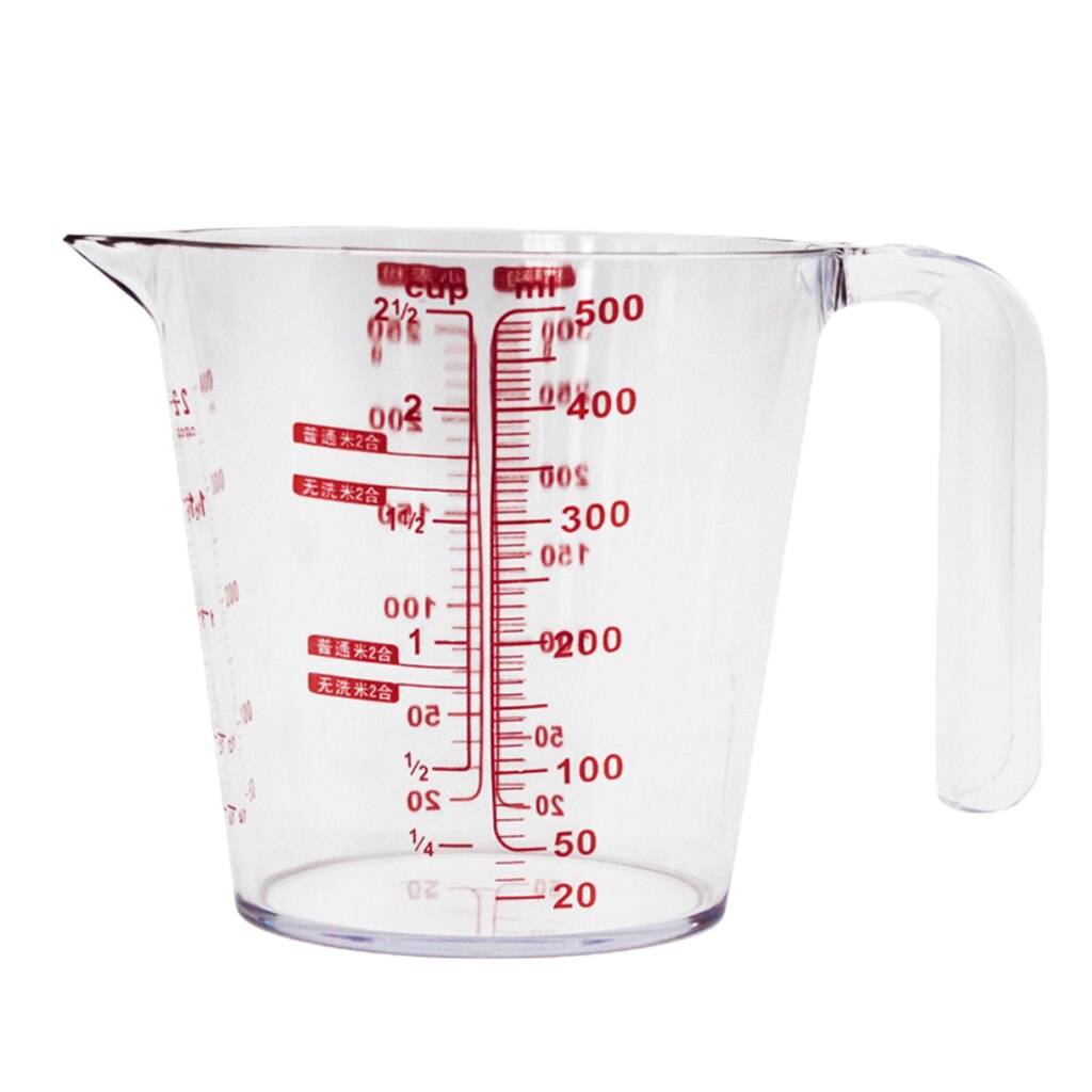 Plastic Measuring Cup Jug Pour Spout Kitchen Baking Cooking Tool 250ml: 500ml