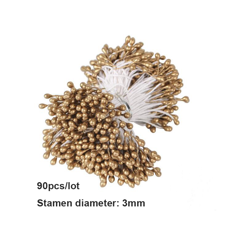 8/10/12/90/144 stücke Handwerk Blumen Materialien Diy Kasten Kranz Sammelalbum Staubblatt Beere Obst Bündel Gold Künstliche Pflanzen