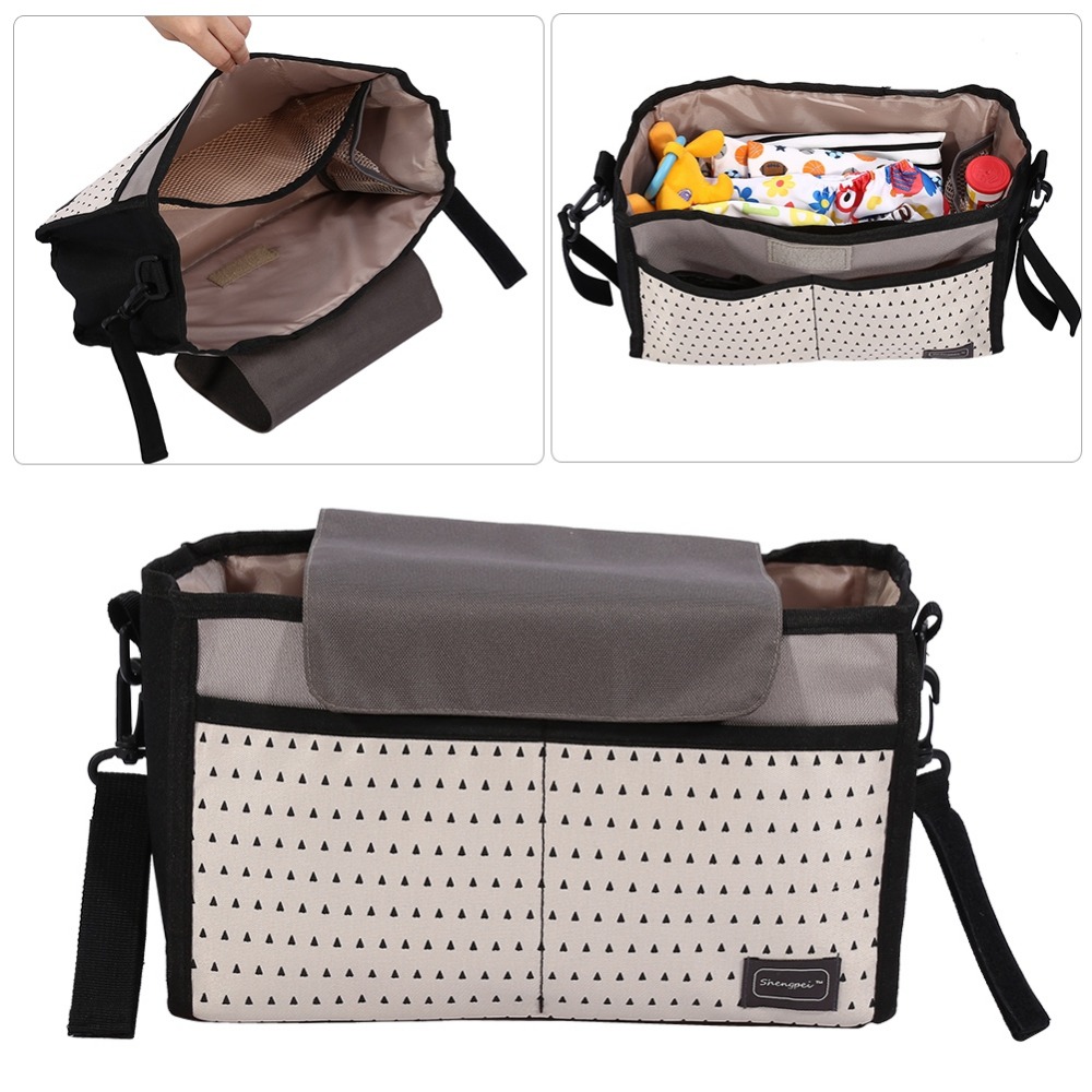 Baby Stroller Organizer Bag Mummy Diaper Bag Hook Baby Carriage Waterproof Large Capacity Stroller Accessories Travel Nappy