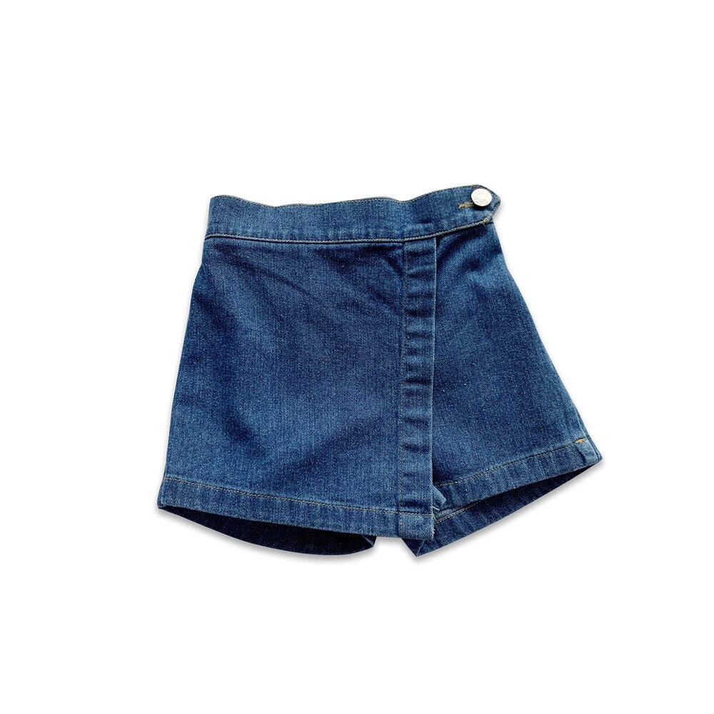 0-5y børn denim shorts baby sommer tøj baby piger uregelmæssige shorts bukser barn lyseblå denim shorts elastisk talje