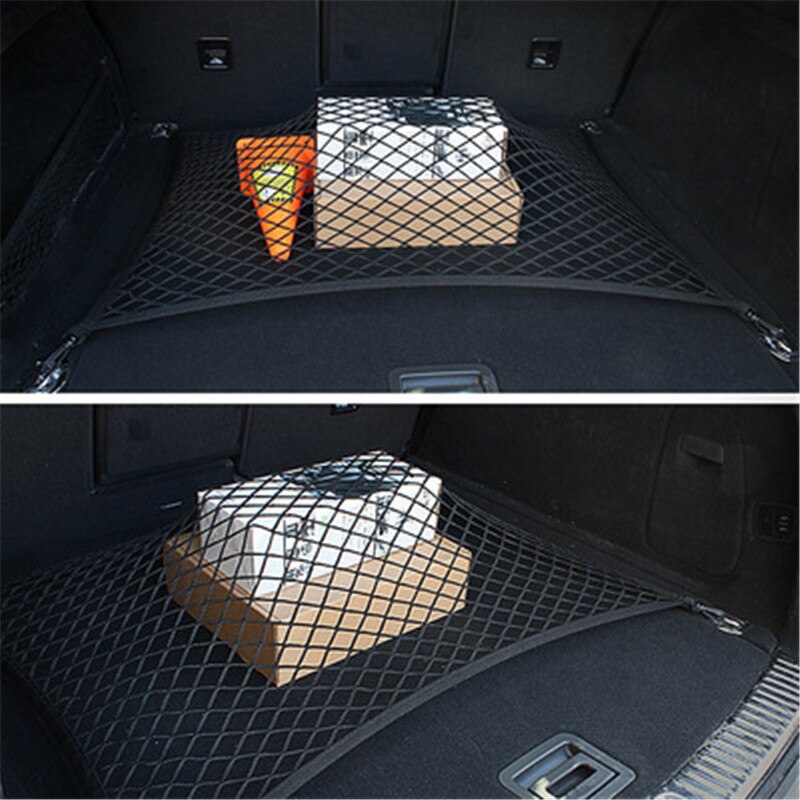 Car Trunk Nets 60*80/90*55CM Elastic Strong Nylon Cargo Luggage Storage Organizer Net Mesh Storage Bag Pocket For Car SUV MPV