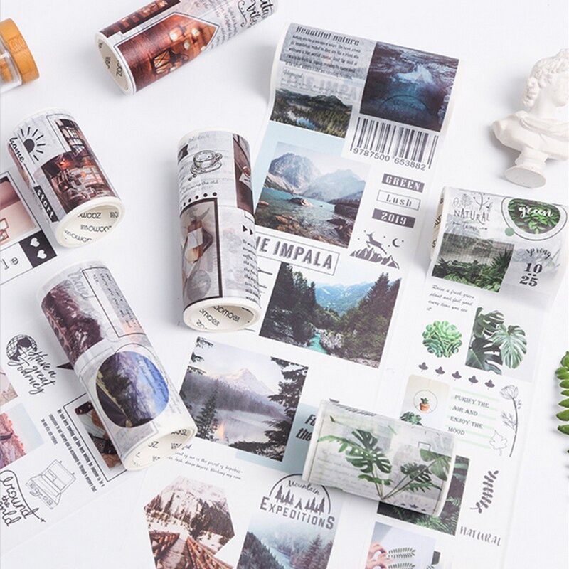 15-30mmx3M Half stad serie papier washi tape DIY Decoratieve scrapbooking sticker album Scrapbook masking tape plakband