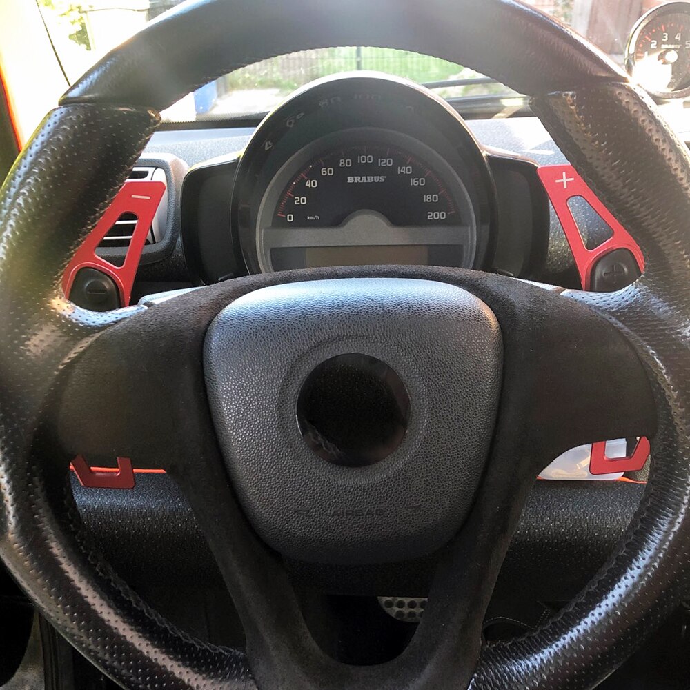 Extensión de palanca de cambios de volante de aluminio para Smart Fortwo Forfour , accesorios para coche, estilo