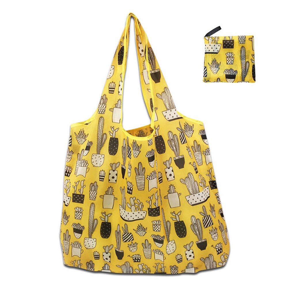 Large Folding Reusable Shopping Bags For Groceries Eco-Friendly Tote Fruits Vegetables Storage HandBags Ladies Shoulder Bag: A15