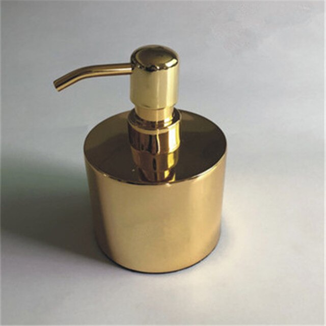 Liquid Soap Dispenser Soap Container 304 Stainless Steel Bathroom Shampoo Bath lotion Holder Press Type Rose Gold