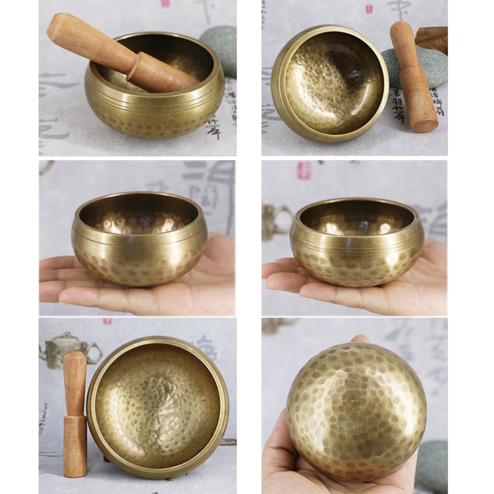 Nepal Boeddha Tibetaanse Klankschaal Tibetaanse Bowls Yoga Meditatie Geluid Klankschaal Mallet Decoratieve-Muur-Gerechten Thuis decor