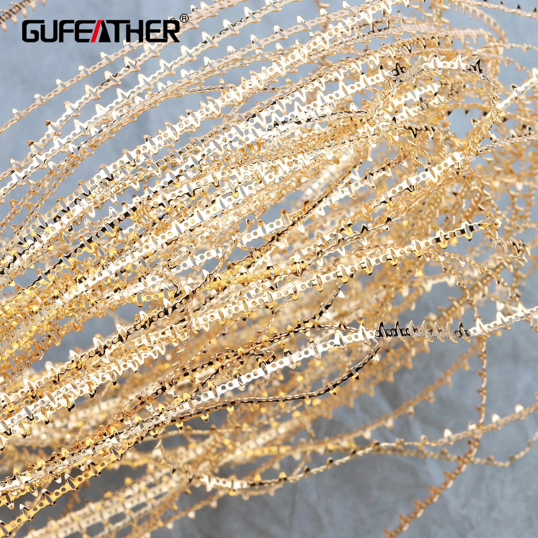 Gufeather  c58, korutarvikkeet, kupariketju, korujen valmistus, käsintehty, viehätys, korulöydöt, tee-se-itse-ketju, korvakorut riipus ,2m/ erä