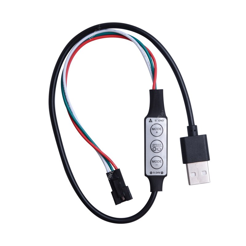 5v usb  ws2812b digital led pixel strip controller rgb  sk6812 ws2812 ws2811 mini 3 pin usb lysdæmper modul jst stik kabel