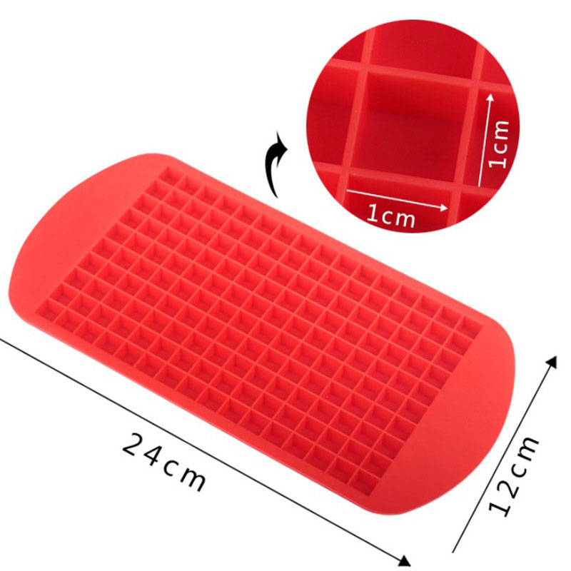 160 Grid Mini Silicone Ice Tray Ice Cubes Foldable Ice Mold Ice Breaker Ice Grid Tray Small Square Mold Ice Maker Silicone Mold