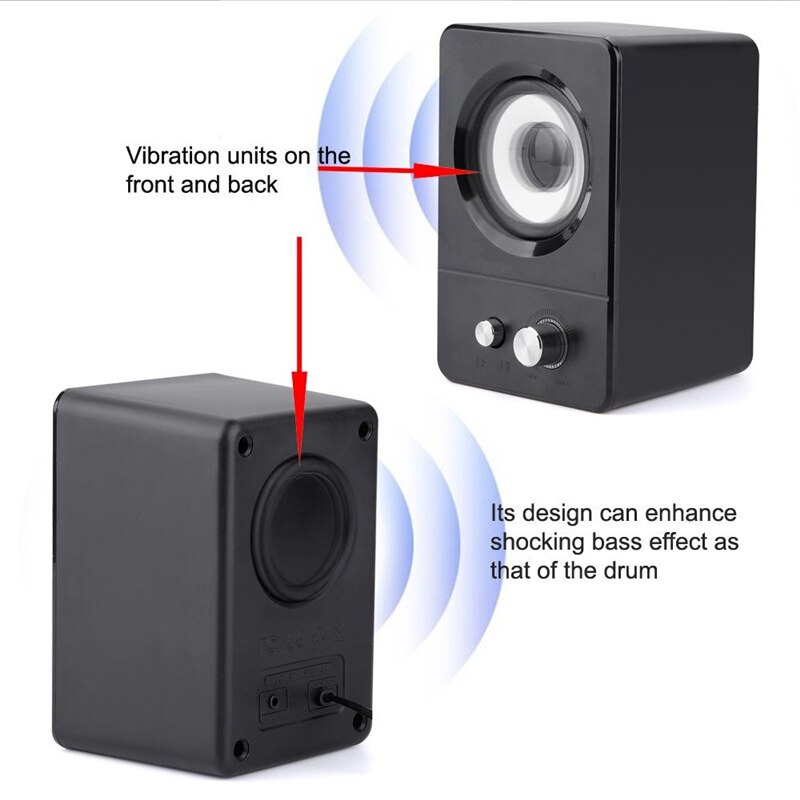 Notebook Desktop-Computer Mini Lautsprecher USB Powered Audio Multimedia Home Computer Lautsprecher Aktive Multimedia Stereo Subwoofer