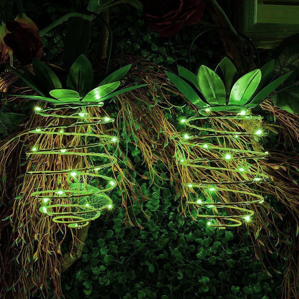 2 stuks nieuwe ananas zonnelampen tuinpad hangende verlichting lichtsnoer led buitenlamp straat tuindecoratie