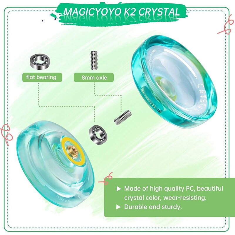 MAGICYOYO-Yoyo K2 Plus, cristal sensible, doble uso, Yoyo con rodamiento no sensible de repuesto para intermedio