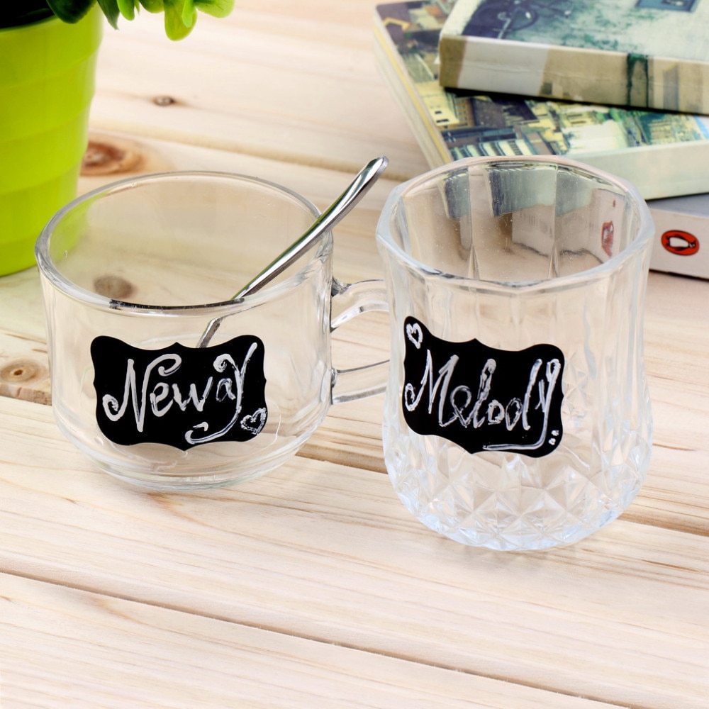 8pcs Wijn Label Papier Krijtbord Etiketten Pantry Opslag Sticker Decoratieve Herbruikbare Waterdichte Blackboard Sticker voor Wijn Marker