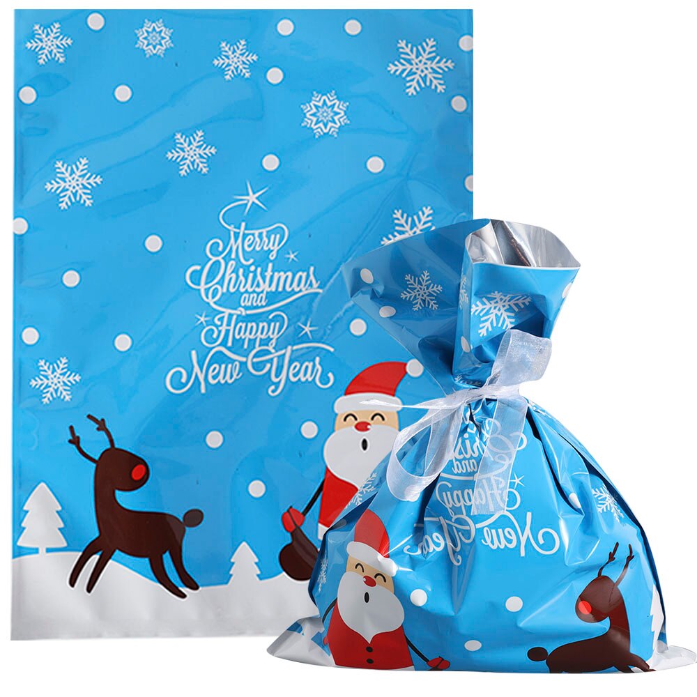 Christmas Sacks Reusable Drawstring Wrap Party Bags Storage Christmas Decorations for Home