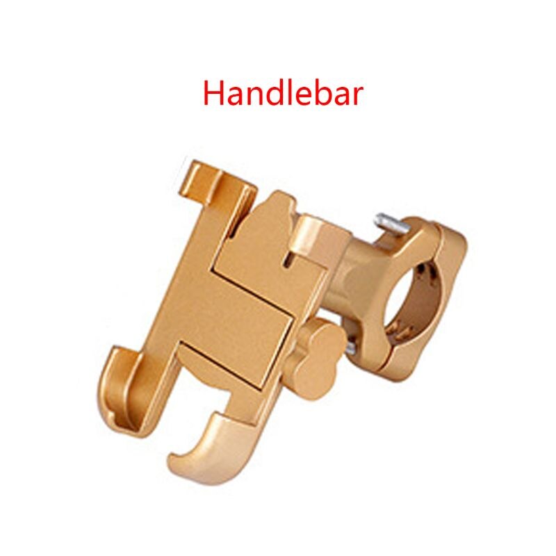 Aluminum Alloy Mobile Phone Holder Bracket Mount for Motorcycle Mountain Bicycle for Cellphones: Gold B