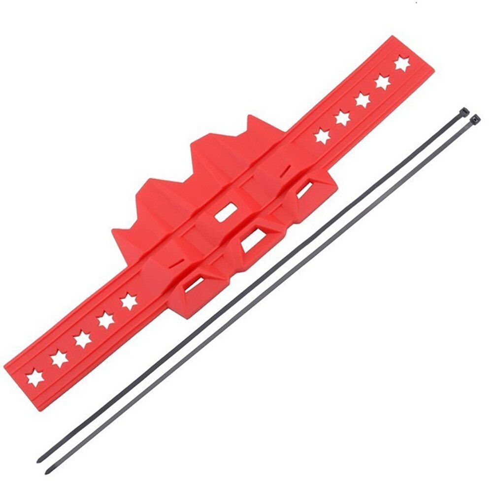 38.5cm x 4.5cm moto isolation thermique tuyau d'échappement protecteur couverture cercle avec 2 sangle de cravate résistant à la chaleur résistant à l'usure: Rouge