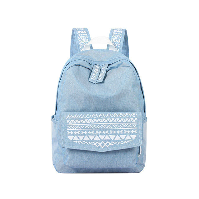 Rdywbu Denim Backpack - National Style Laptop Bag - 20-35L - Unisex Travel School Bag: Style 1