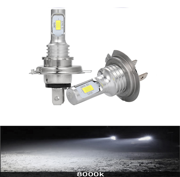 12000Lm H4 Moto H6 H7 H1 H3 H11 BA20D bombillas LED para faros delanteros de coche lente CSP blanco amarillo azul lámpara accesorios para Scooter: Marfíl / H7
