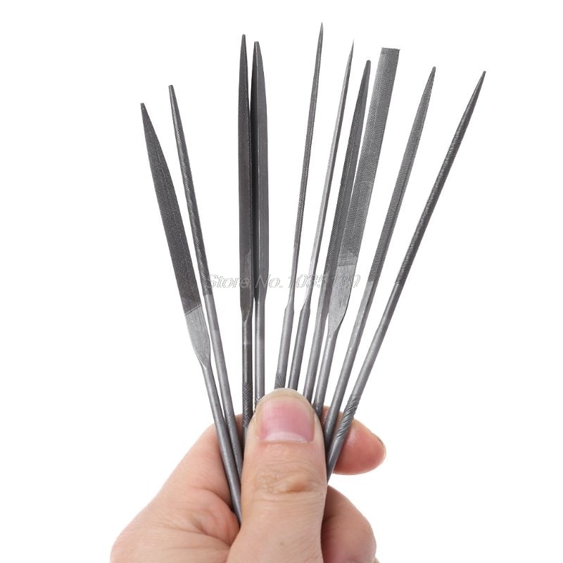 10PCS Small Needle Files Set 140mm Metal Glass Stone Jewelry Wood Carving Craft Tool Whosale&amp
