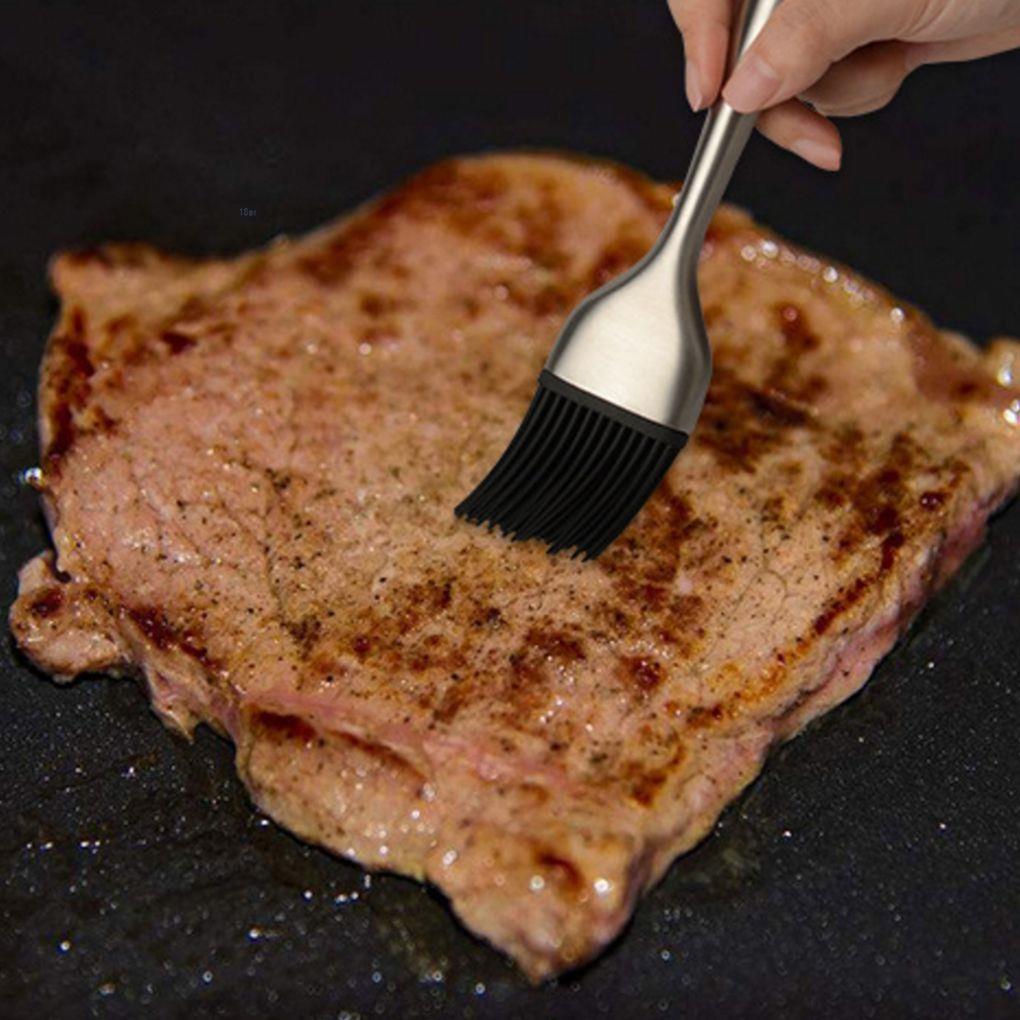 Silicone Basting Brush BBQ Grill Oil Sauce Brush Stainless Steel Handle Pastry Brush Butter Bread Brush BBQ Kitchen Accessories