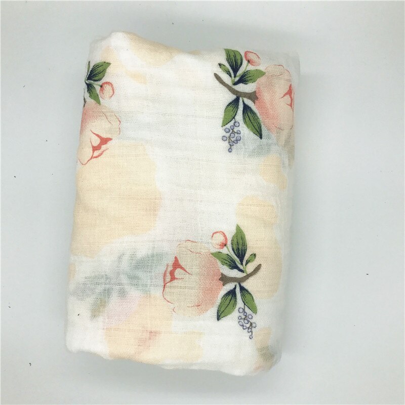 Recién Nacido muselina swaddle manta infantil 100% algodón doble gasa Toalla de baño bebé Swaddle mantas mantener envolturas 120cm * 120cm 150g: CM meigui