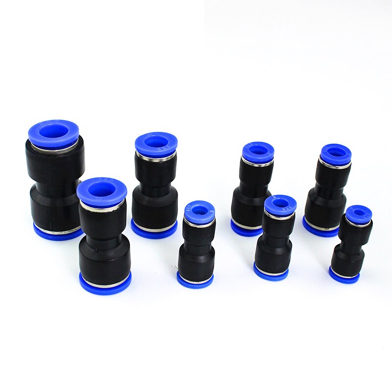 1Pcs Pneumatic Quick Coupling Gas Pipe Plastic Connector PG-4 6 8 10 12mm Reduced diameter pneumatic joint