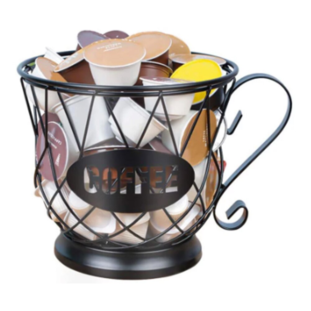 Metal Universal Coffee Mug Pod Holder Organizer Basket Fruit Tray Coffee Cup Shape Capsule Storage Rack Keeper Home Cafe Hotel