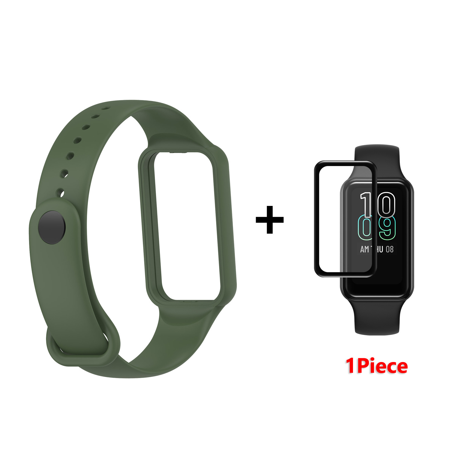 Urrem til amazfit band 7 rem udskiftningsrem til amazfit band 7 urremme armbånd: Lilla grøn