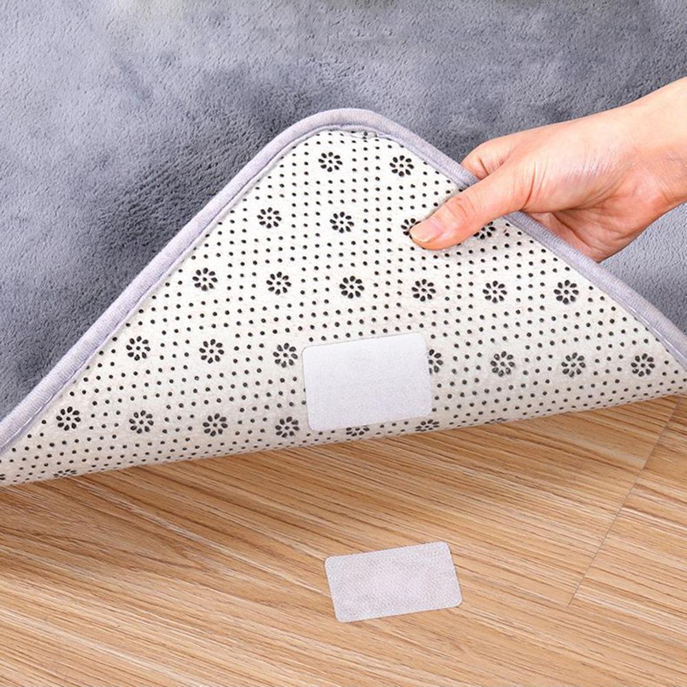 5 Pairs Anti Curling Non-slip Magic Stickers Self Adhesive Tape For Rug Gripper Fastener Sofa Carpet Sheets Secure in Place