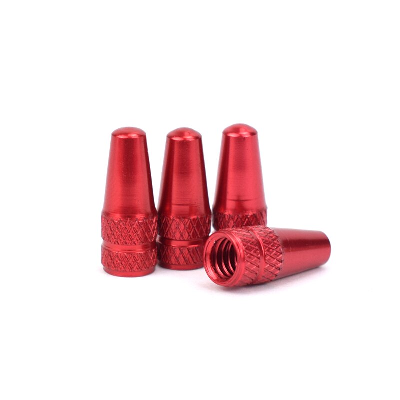 Bouchon de Valve FV pour pneu de vélo en alliage d'aluminium, protecteur couvert de vélo de route et vtt, anti-poussière, Valve Presta, 4/8 pièces: Rouge