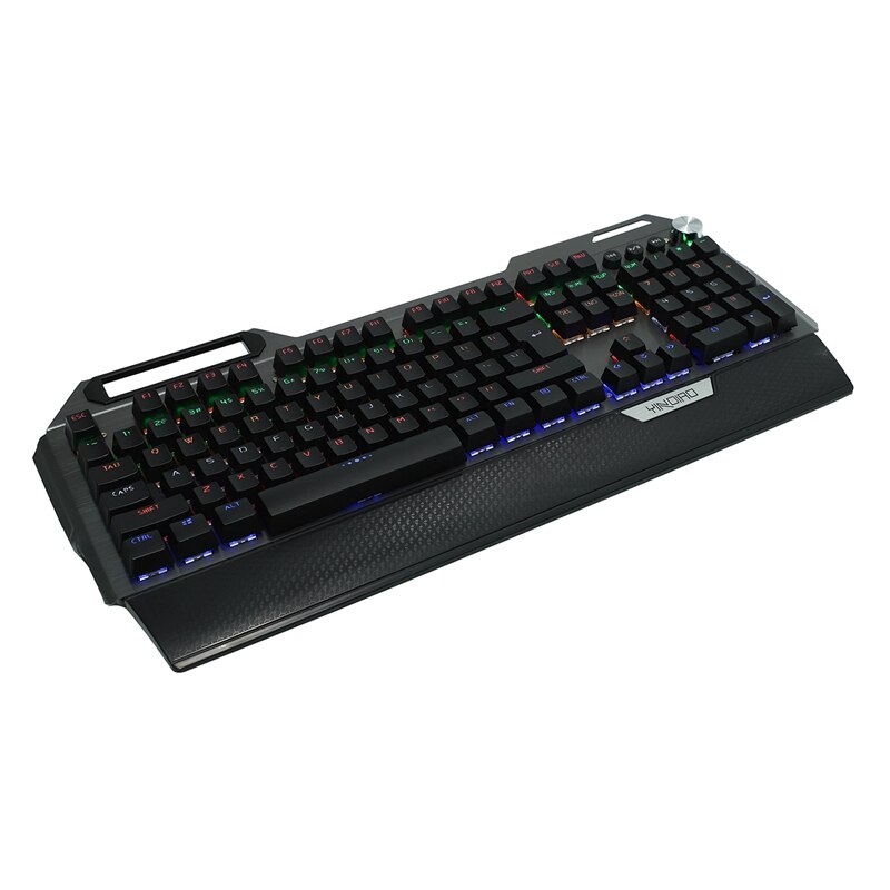 YINDIAO Gaming Mechanical Keyboard LED Rainbow USB Wired Mix Backlit Keyboard 104 Keys Anti-Ghosting for PC Desktop