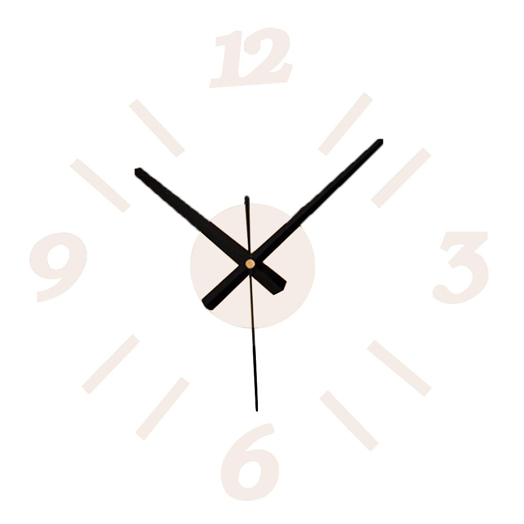 Reloj de pared de números DIY, relojes adhesivos con espejo acrílico rojo/negro para decoración del hogar: 4