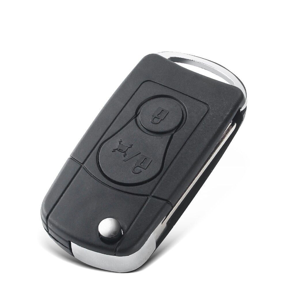 Keyyou 2 -knapps byte av bilnyckel fob fodral fjärrskydd för ssangyong actyon kyron rexton med oslipat blad