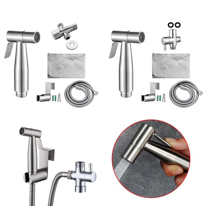 G1/2 304 Rvs Handheld Bidet Sproeier Douche Set Voor Badkamer Handspuit Douchekop Zelfreinigende