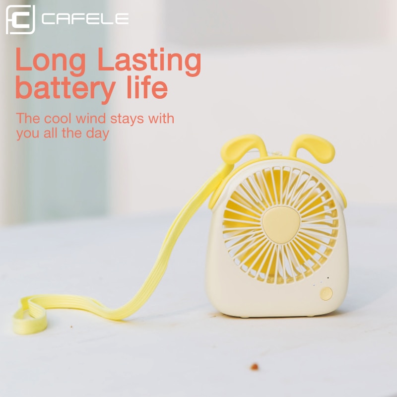 CAFELE Mini Fan Rechargeable USB Fan Portable Handheld Fan 3-Speed Mini USB Handy Small Desktop USB Cooling Fan Cooler