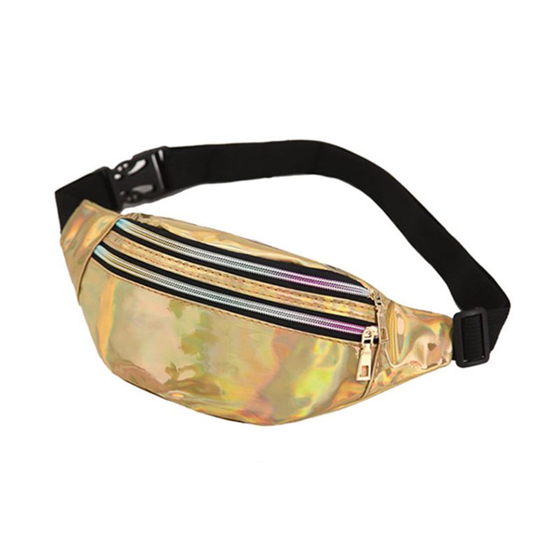 Mode Vrouwen Fanny Pack Holografische Riem Taille Bag Lady Meisjes Hologram Reizen Schouder Borst Bag Party Hip Bum Bag Telefoon pouch