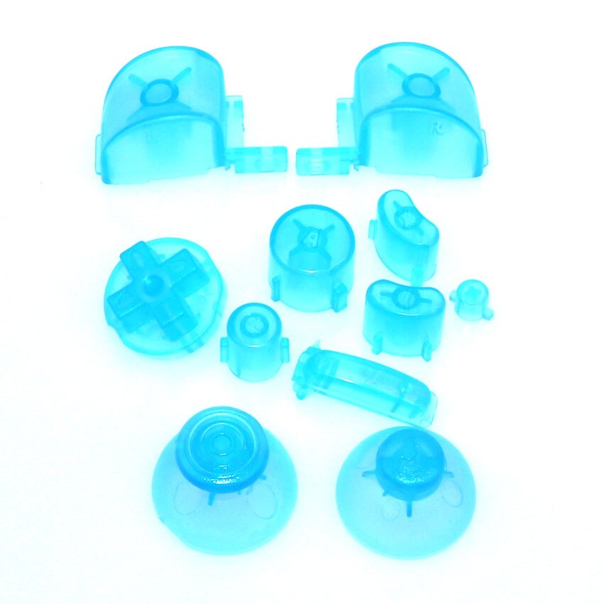 JCD 20 Set L R ABXY Z Keypads Buttons for GameCube Game for NGC Controller D Pads Power ON OFF Buttons & Joystick Stick Cap: H Clear Blue