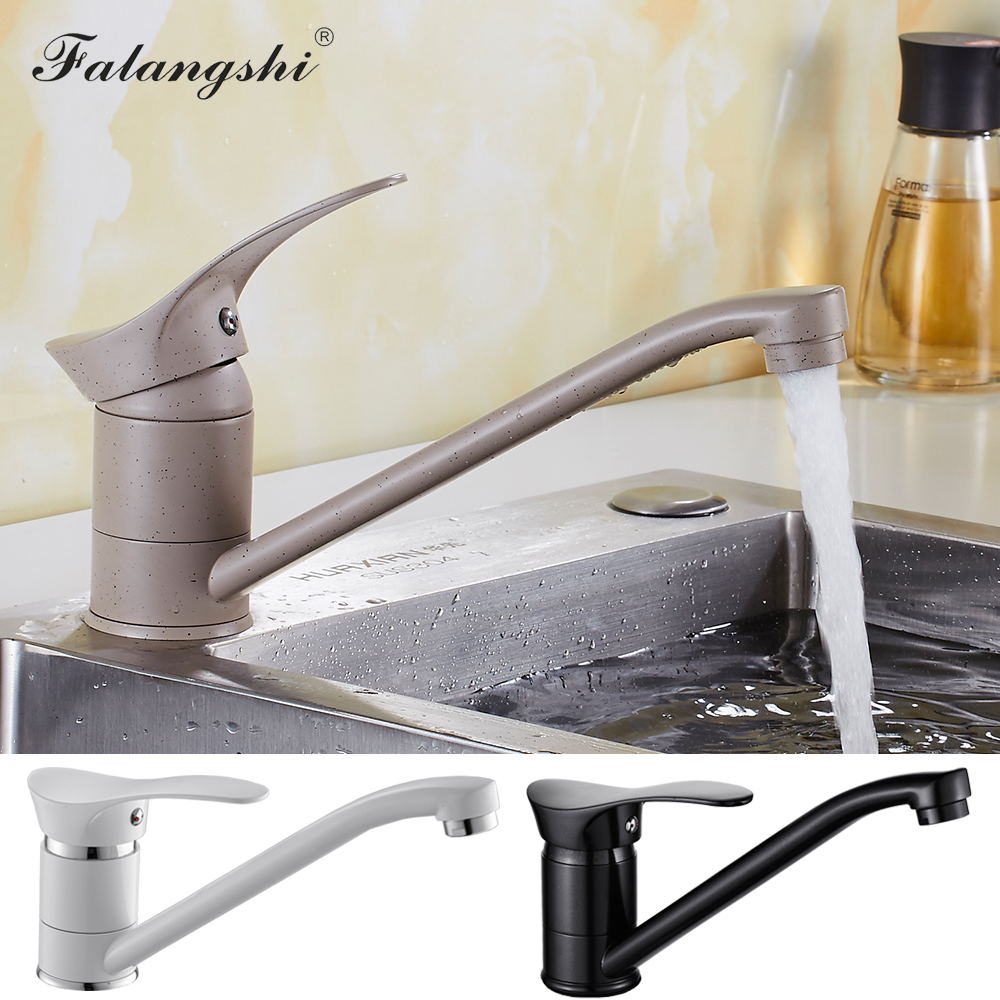 Zwarte wandgemonteerde keukenkraan 360° rotatie efficiënte reiniging warm en koud water messing keuken gootsteen kranen-25cm (Kleur: 30CM