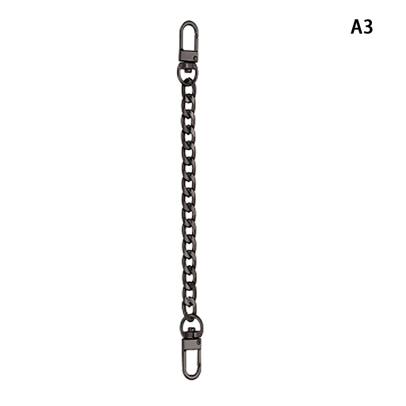 Kettentaschenriemen-Zubehör 20cm Verlängerungskette Taschenmetallkette Einfarbige DIY-Kette Langlebige Gold Silber Schwarz Gürtel: HELLES Gold