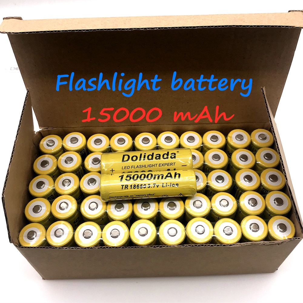 Dolidada 15000 mAh 3.7 V 18650 lithium-ion batteries Rechargeable battery for LED / electronic flashlight