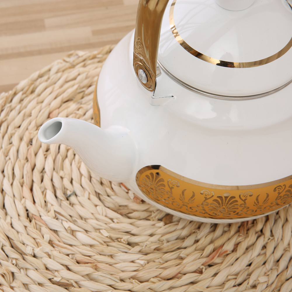 Waterkoker Dikke Emaille Pot Gouden Bloem Waterkoker Theepot Jug Braadpan Pot Inductie Kookplaat Gas Algemene Purpose