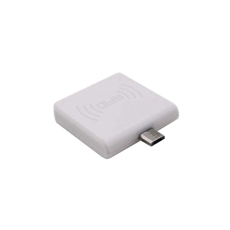 Mini lector Rfid portátil para el hogar, soporte para ventana/teléfono android, 13,56 mhz, tarjeta Nfc, Chip inteligente, lector Otg: white 1PCS