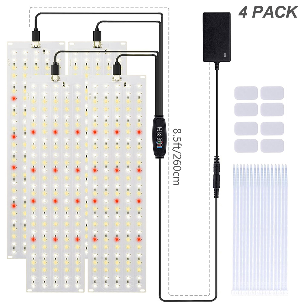LED Grow Panel Light Ultra-thin Full Spectrum Dimmable Timer Plant Lights Under Cabinet Growing Lamp for Indoor Plants Rack: WHITE / EU