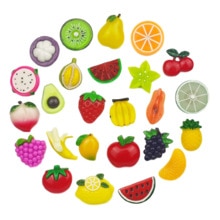 25 pcs/set fruit Strong neodymium Fridge magnets for refrigerator Home decoration Magnet board photo office message