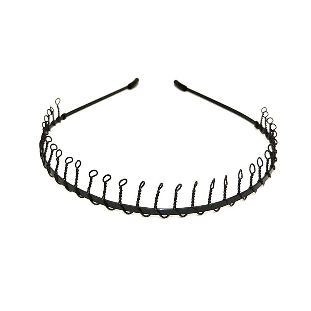 Chic Unisex Black Wavy Hairband Men Women Washing Headband Scrunchy Styling Tools Accessories Headwear Hair Head Hoop Bands: A1
