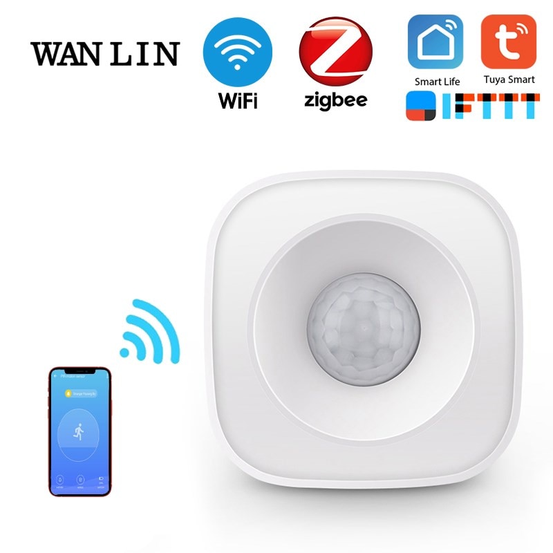 WAN LIN WiFi Human Body Sensor Wireless Smart Body Movement PIR Motion Sensor Zigbee Use With Gateway Tuya Smart Life App