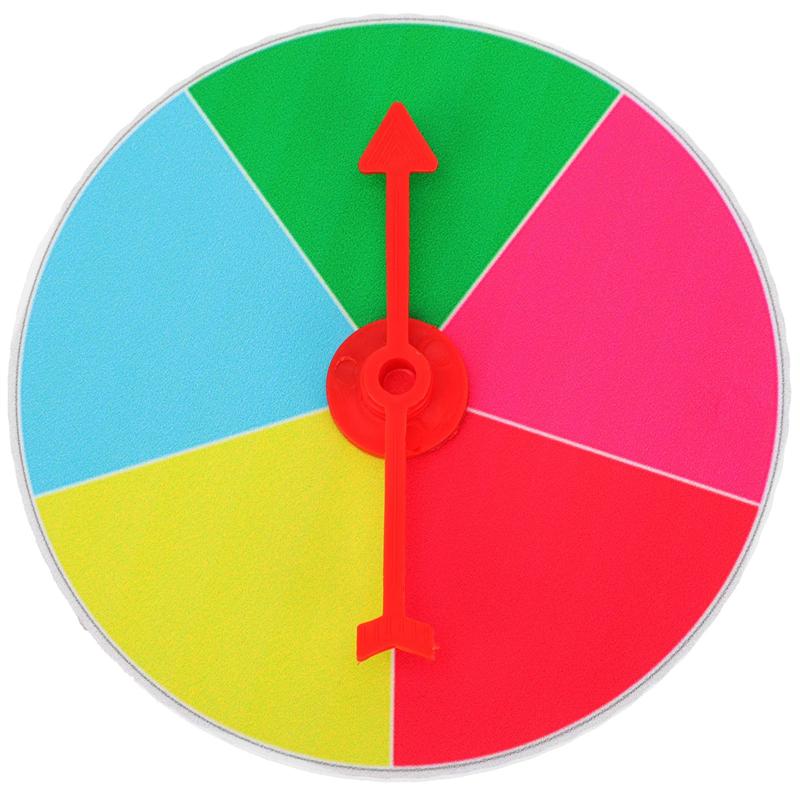 1Pc Wall Hanging Prize Wheel Prop Lucky Draw Machine Plastic Foam Draw Wheel Teaching Activities Rotary Game Prop 10cm: color 3